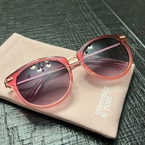 Pink & Gold Summer & Rose Chloe Sunglasses with case and Cleaning Cloth Sunnies